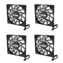 ventiladores de 12 mm (120 x 120 x 12 mm) y 12 V para ordenadores de sobremesa, silenciosos, de 12 cm, para refrigeración del chasis, color negro.