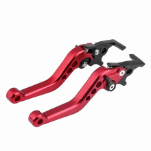 1 par de manetas de freno de disco dobles de aluminio CNC para motocicleta y scooter, color rojo.