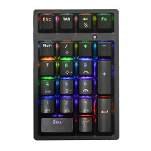 K18 21 Keys RGB Mechanical Numpad Bluetooth-compatible 3-Mode Wireless Keyboard Black