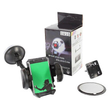 Soporte para teléfono de coche, soporte para móvil, para usar con el teléfono, color negro, ABS, metal y silicona.