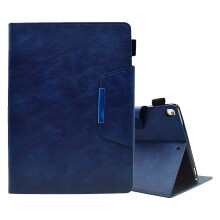 Funda de piel de ante para iPad 9.7 2018 y 2017/Air 2/Air azul