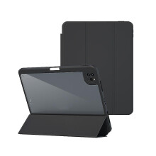 Funda magnética de cuero inteligente para iPad 9.7 2017/2018, color negro.