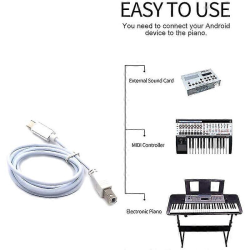 Midi USB Type B To -USB Cable Connector Cable, Adapter Cable, Piano Audio Cable 2