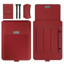 Bolsa de almacenamiento con soporte para computadora A2 4 en 1, tamaño: 15 pulgadas, color rojo.