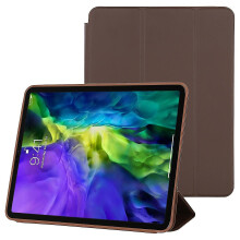 Funda de cuero para iPad Pro de 11 pulgadas 2020/2021, color marrón.