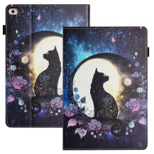 Funda para tablet con diseño de costura para iPad 9.7 (2017-2018) / 10.2 (2020-2021) Wolf