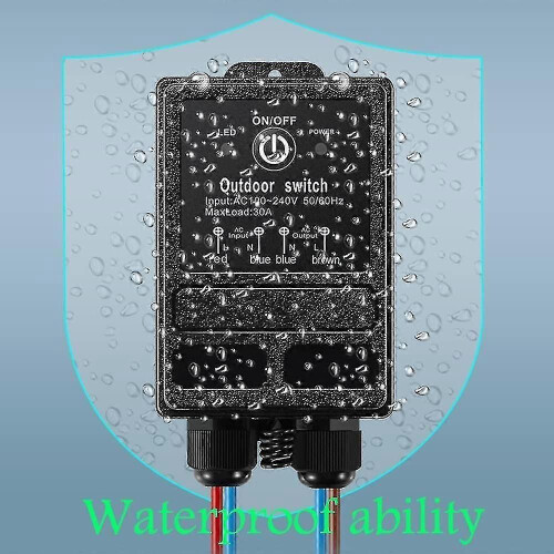 RF Wireless Remote Switch with 328ft Long Harness, DC 12V/24V/48V/72V 40A Relay 2