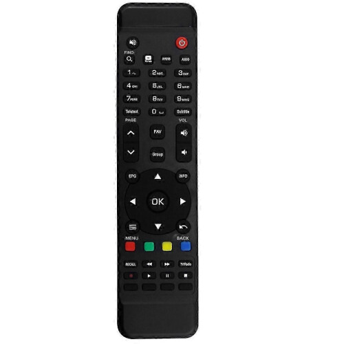 Replace TV Box Remote Control for AMIKO HIS, Mira X Set Top Box Black