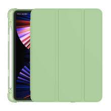 Funda plegable de 3 paneles de PU para iPad Pro 11 2022 / 2020 / 2021 Verde