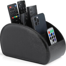 Fernbedienungshalter, 5-teiliger Stiftehalter aus Leder für Schreibtisch, Aufbewahrung für den Schreibtisch, Kosmetikpinselbox (Anfang)