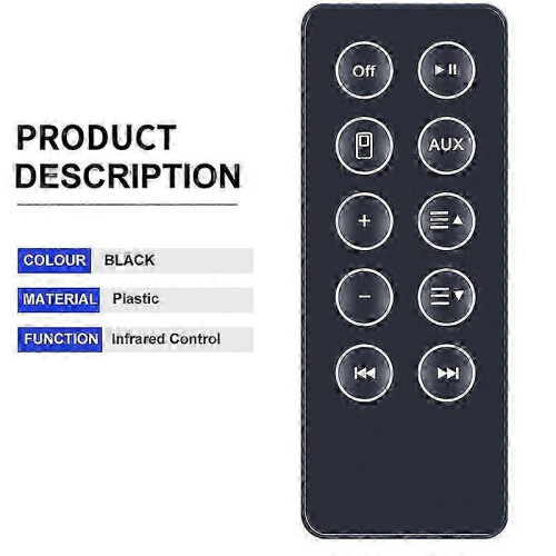 Remote Control for Bose Sounddock 10 SD10 Bluetooth Digital Music Speaker Black 1