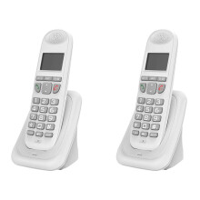 telefoni cordless digitali portatili, supportano 5 ricevitori, spina USA da 16 pollici, colore bianco.