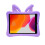 Custodia morbida per iPad 10.2 e 10.2 2020, colore viola. 1