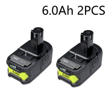 Bonacell Batterie Rechargeable 18V 6000mAh pour Outils Ryobi P108 P107 Noir