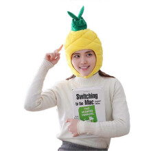 Funny Carnival Cartoon Headwear Velour Tropical Hat Photo Props Costume Parties Dress Up (As Shown)
