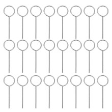 Agujas para extraer tarjetas SIM de teléfonos móviles, 200 unidades, acero inoxidable plateado, para viajes, 3 x 1 x 0,1 cm.