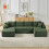 Canapé - CIPACHO - Rahmenloses Sofa - Grün - Tiefe Sitzfläche - Memory-Schaum 2