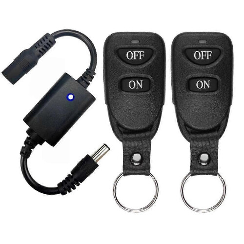 DC3.7V-12V Wireless RF Remote Control Switch for LED Light Strip and Reading Black