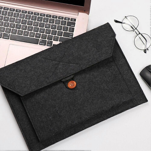 Custodia nera in feltro per laptop, borsa protettiva portatile (2 pezzi) 1