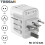 TESSAN Universal-Reiseadapter mit USB- und Typ-C-Anschlüssen, grau, 4 USB-A-Anschlüsse 2