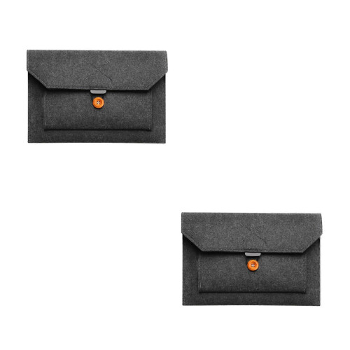 Custodia nera in feltro per laptop, borsa protettiva portatile (2 pezzi) 2