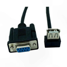 RS232 DB9 Female USB 2.0 Female Adapter Cable, 8 Inch (25cm) Serial Converter compatible Device
