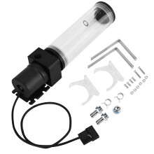 Rservoir de refroidissement eau en acrylique pour ordinateur, cylindre, pompe 19 W, G1/4, 160 mm