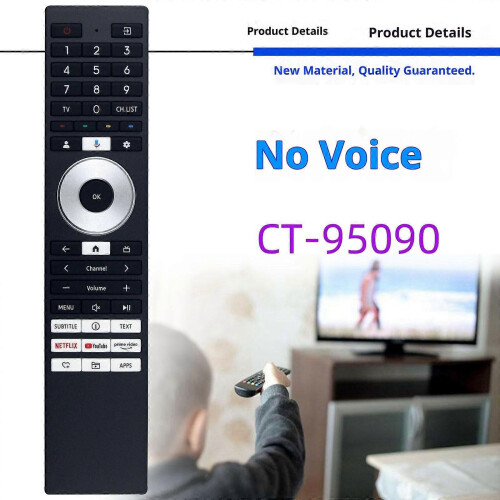 CT-95090 For Toshiba TV Remote Control 10m Range Infrared Television Controller, No Voice Function 1