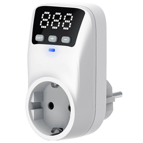 Overvoltage Protection Switch 16A 230V Adjustable Surge Protection, EU Socket, Voltage Safe White 2