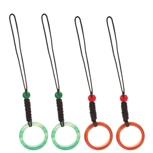 Mobile Phone Chain Agate Hanging Decor for 4Pcs Safety Clasp Pendant