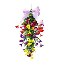 Guirlande florale artificielle printanière pour cheminée, jardin, intérieur et extérieur
