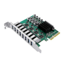 PCI-E X4 3.0 to 4-Channels 8 Port USB 3.2 Gen1 Expansion Card PCI-E X4 USB 3.0 5Gbps Adapter Control