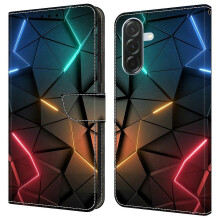 Samsung Galaxy A37 5G Schutzhülle mit Klappfunktion, Brieftaschen- und Standfunktion, bedruckt mit Muster, PU-Leder