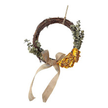 Guirlande de roses jaunes séchées, couronne de fleurs séchées pour décoration, 1 pièce, pendentif floral de mariage