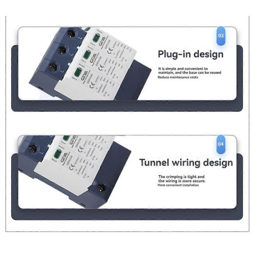 GEYA GSP9 3P SPD DC1000V House Surge Protector Protective Arrester Device Solar PV System Lightning 2