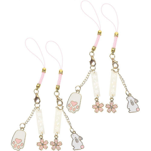 Porte-clés breloque pour téléphone, lot de 4.
