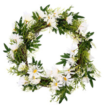 Couronne rustique décorative pour la maison, couronne de mariage, décoration de porte ronde 40 x 40 cm, 1 pièce