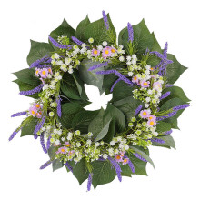 Couronne de fleurs artificielles exquise, couronne printanière rose, réaliste, multicolore, tous styles