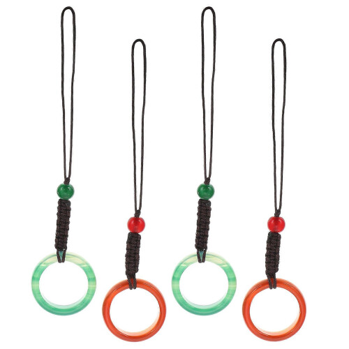 Mobile Phone Chain Agate Hanging Decor for 4Pcs Safety Clasp Pendant 2