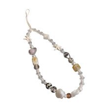 Pulsera de moda con cordón, correa para teléfono, colgante de cuentas coloridas, cadena de muñeca antipérdida, joyería multicolor