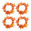 Orange Candle Ring Wreath for Decor 4Pcs Small Maple Leaves Candle Ring 1