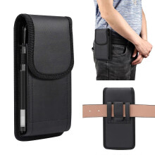 Leder-Handytasche mit Gürtelclip und Magnetverschluss für iPhone und Samsung, passend für 6,5-Zoll-Handys