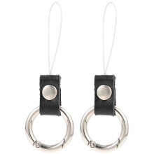 Anillos de sujeción para teléfono móvil, anillos de metal negro para un mejor agarre (2 unidades)