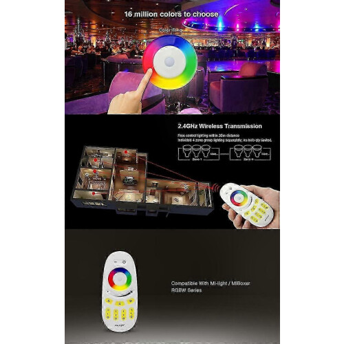 Milight RGBW Remote 2.4G 4-Zone Touch Controller for RGBW LED Bulbs 1