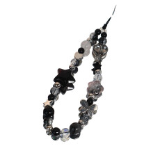 Elegante pulsera acrílica con cuentas, colgante para correa de celular, cadena antipérdida, joyería multicolor.