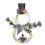 Snowman Shape Wreath, LED Lights, Front Door Decoration 1