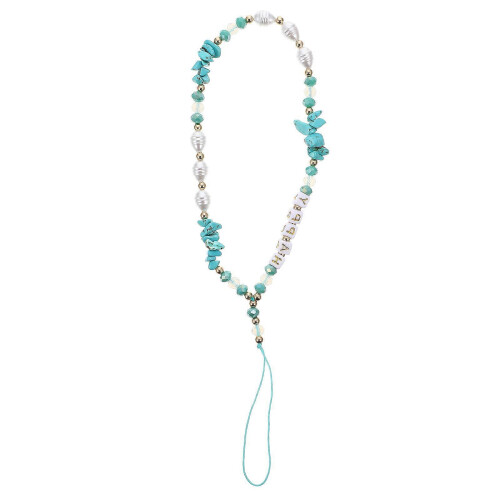 Mobile Phone Chain for Anti-Lost Use with Stone Pearl Design