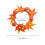 Orange Candle Ring Wreath for Decor 4Pcs Small Maple Leaves Candle Ring 2