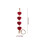 Cell Phone Pendant Plush Heart Shape for Decor 5Pcs Assorted 2