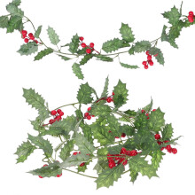 Decorative Rattan Christmas Vine for Party Use 1 Piece Green Artificial